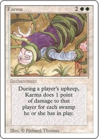 "Karma" x4 - Magic The Gathering Card - Revised - 4-Card Playset