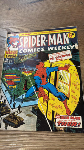 Spider-Man Comics Weekly #51 - Marvel/British Comic - 1974