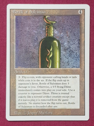 "Bottle Of Suleiman" - Magic The Gathering Card - Revised