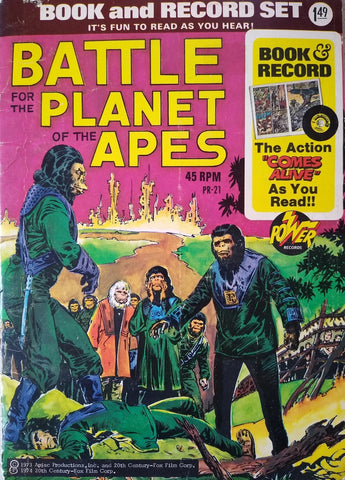 Battle For The Planet Of The Apes PR-21 - Book & Record - Power Records - 1974