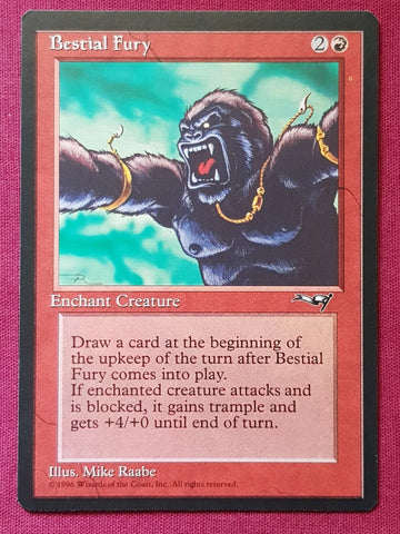 "Bestial Fury" - Magic The Gathering Card - Alliances