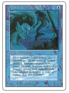 "Merfolk Of The Pearl Trident" - Magic The Gathering Card - Unlimited
