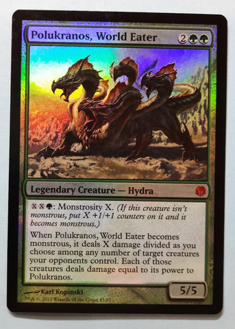 "Polukranos, World Eater" FOIL - Magic The Gathering Card - Heroes Vs. Monsters