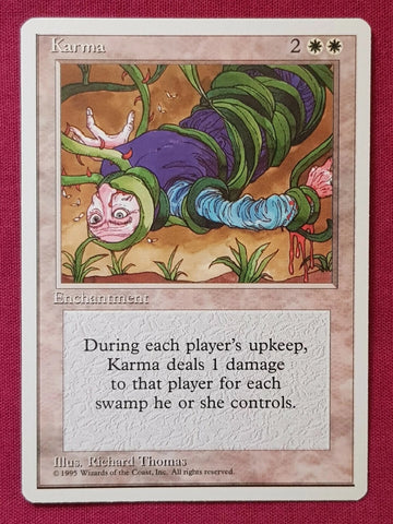 "Karma" - Magic The Gathering Card - 4th Edition
