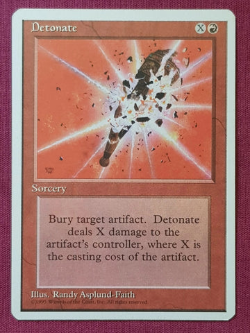 "Detonate"- Magic The Gathering Card - 4th Edition