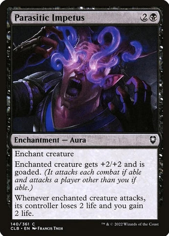 "Parasitic Impetus" x4 - Magic The Gathering Card - CLB - 4-Card Playset