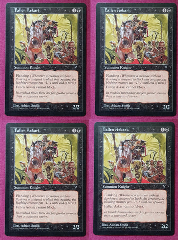 "Fallen Askari" x4 - Magic The Gathering Card - Visions - 4-Card Playset