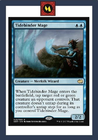 "Tidebinder Mage" - Magic The Gathering Card - DDT