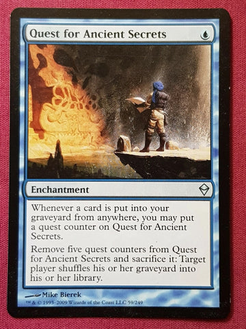 "Quest For Ancient Secrets" - Magic The Gathering Card - Zendikar