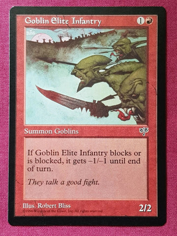 "Goblin Elite Infantry" x4 - Magic The Gathering Card - Mirage - 4-Card Playset