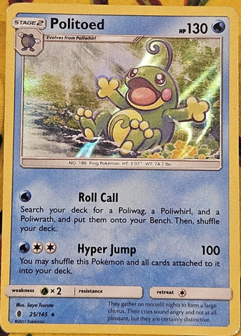 "Politoed" 25/145 Guardians Rising - Pokémon Card - Holo