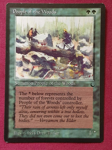 "People Of The Woods" - Magic The Gathering Card - The Dark