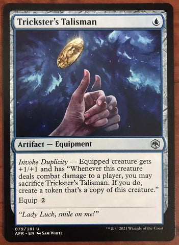 "Trickster's Talisman" x4 - Magic The Gathering - AFR 2021 - 4-Card Playset