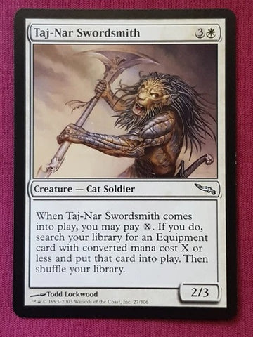 "Taj-Nar Swordsmith" - Magic The Gathering Card - Mirrodin