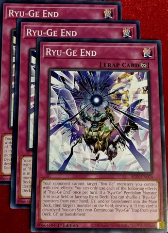 "Ryu-Ge End" ALIN-EN076 - Yu-Gi-Oh! - 3x Cards Playset - Alliance Insight