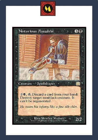 "Notorious Assassin" - Magic The Gathering Card - Mercadian Masques