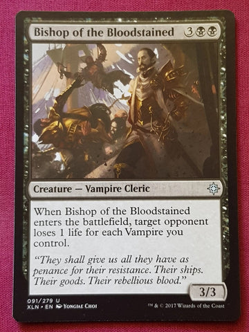"Bishop Of The Bloodstained" - Magic The Gathering Card - Ixalan
