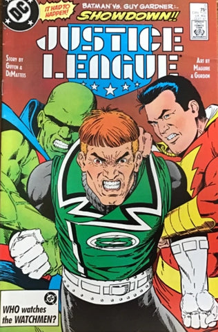 Justice League #5 - DC Comics - 1987 - Key: Batman Vs Guy Gardner Fight