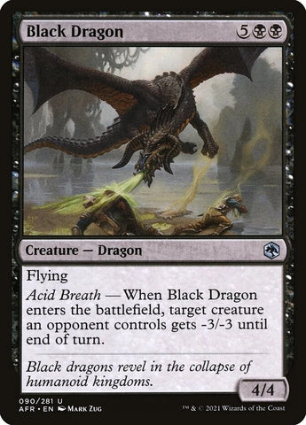 "Black Dragon" x4 - Magic The Gathering Card - AFR - 4-Card Playset