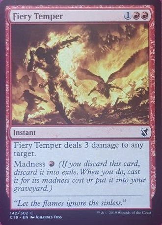 "Fiery Temper" - Magic The Gathering Card - C19
