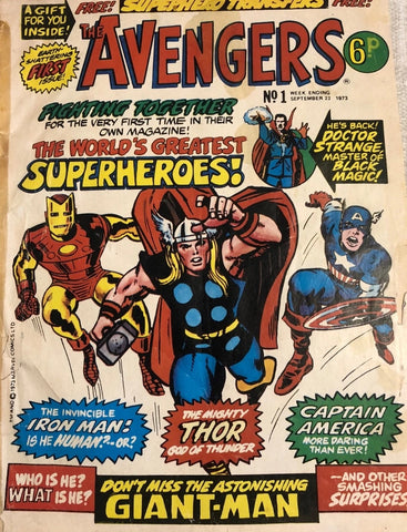 The Avengers #1, #2, #4 and #5 (4x Comics) - Marvel Comics / British - 1973