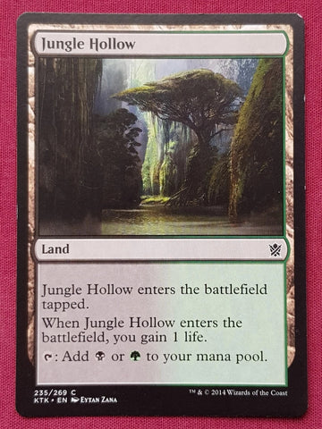 "Jungle Hollow" - Magic The Gathering Card - Khans Of Tarkir