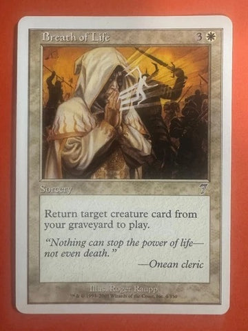 "Breath Of Life" - Magic The Gathering - 7th Edition