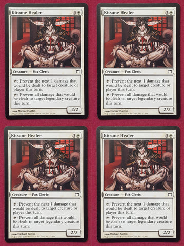 "Kitsune Healer" x4 - Magic The Gathering - Champions Of Kamigawa - 4-Card Playset