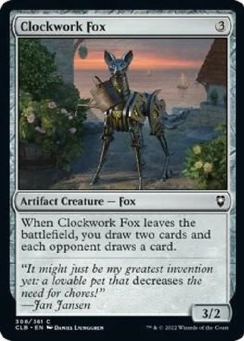 "Clockwork Fox" - Magic The Gathering Card - CLB