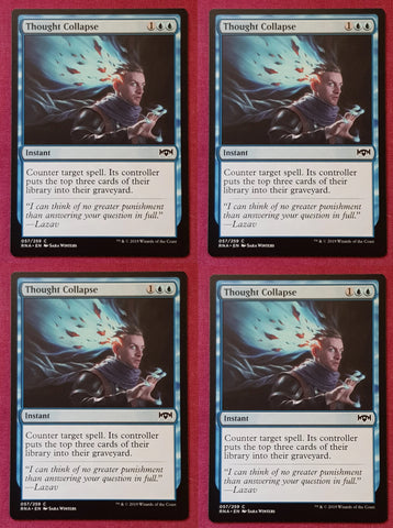 "Thought Collapse" x4 - Magic The Gathering Card - Ravnica Allegiance - 4-Card Playset