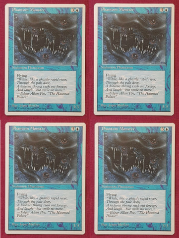 "Phantom Monster" x4 - Magic The Gathering Card - 4th Edition - 4-Card Playtest