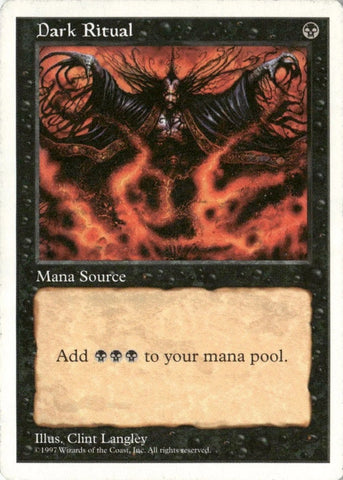 "Dark Ritual" - Magic The Gathering Card - 5th Edition