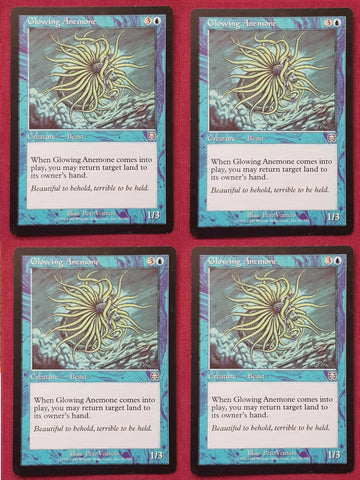 "Glowing Anemone" x4 - Magic Card - Mercadian Masques - 4-Card Playtest
