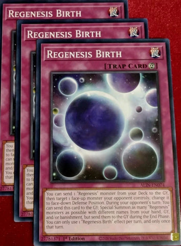 "Regenesis Birth" ALIN-EN074 - Yu-Gi-Oh! - 3x Cards Playset - Alliance Insight