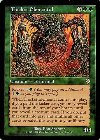 "Thicket Elemental" - Magic The Gathering Card - Invasion