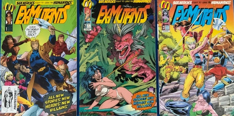 Ex-Mutants #1 2 3 - Malibu Comics - 1992