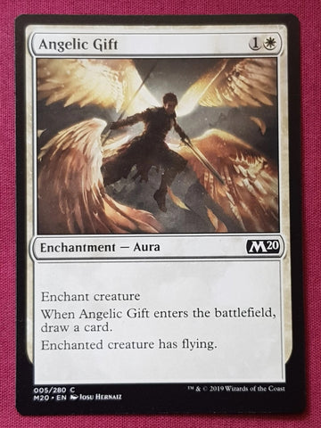 "Angelic Gift" x4 - Magic The Gathering Card - M20 - 4-Card Playset