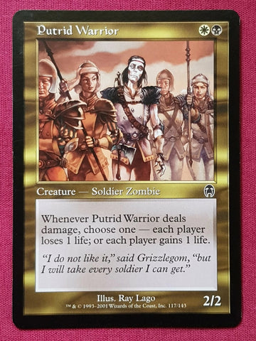 "Putrid Warrior" x4 - Magic The Gathering Card - Apocalypse - 4-Card Playset
