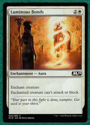 "Luminous Bonds" x4 - Magic The Gathering Card - M19 - 4-Card Playset