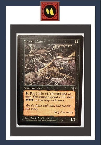 "Sewer Rats" x4 - Magic The Gathering - Mirage - 4-Card Playset