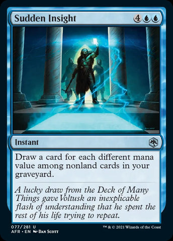"Sudden Insight" x4 - Magic The Gathering Card - AFR - 4-Card Playset