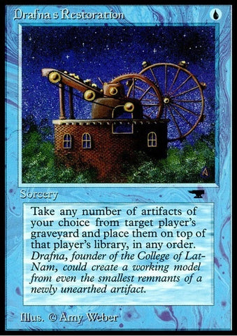 "Drafna's Restoration" - Magic The Gathering Card - Antiquities