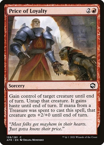 "Price Of Loyalty" x4 - Magic The Gathering Card - AFR - 4-Card Playset