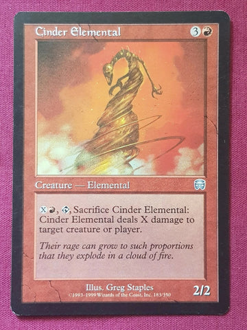 "Cinder Elemental"- Magic The Gathering Card - Mercadian Masques