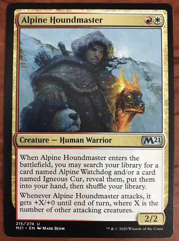 "Alpine Houndmaster" - Magic The Gathering Card - M21