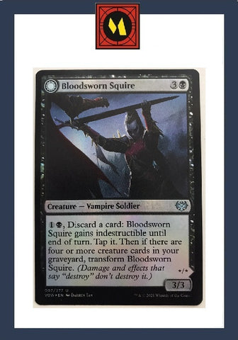 "Bloodsworn Squire" - Magic The Gathering Card - VOW