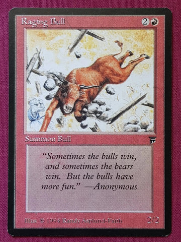 "Raging Bull" - Magic The Gathering Card - Legends