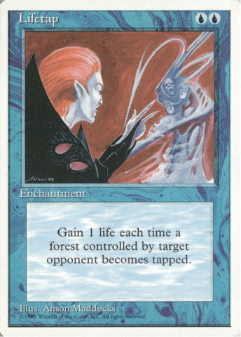 "Lifetap" - Magic The Gathering Card - 4th Edition