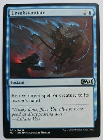 "Unsubstantiate" x4 - Magic The Gathering Card - M21 - 4-Card Playset