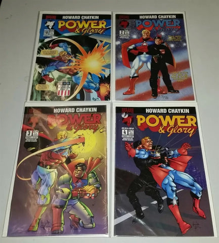 Power & Glory #1B 2 3 4 (4x Comics) - Bravura / Malibu - 1994